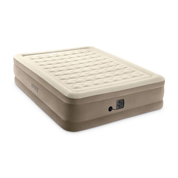 INTEX - Надуваем матрак с вградена помпа Ultra Plush, 152 х 203 х 46 см.